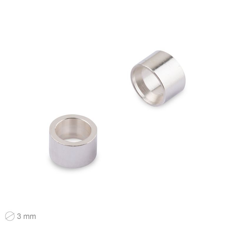 Prong setting tube ø3mm silver