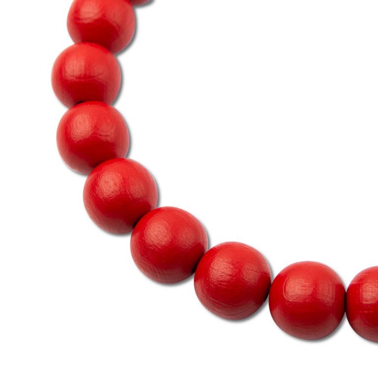 Manumi české dřevěné korálky 14mm červené