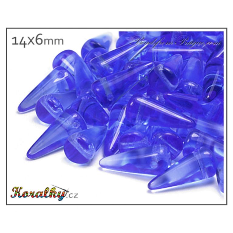 Czech glass spike beads 14x6mm (30040) No.20