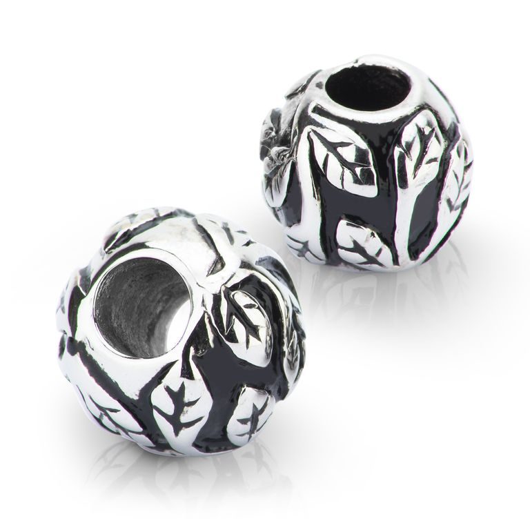 Stainless steel bead with a wide center hole No.13