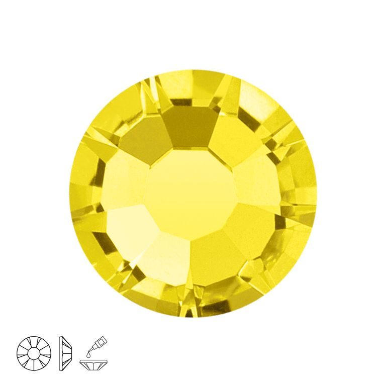 Preciosa MC glue-on chaton roses MAXIMA SS20 Citrine