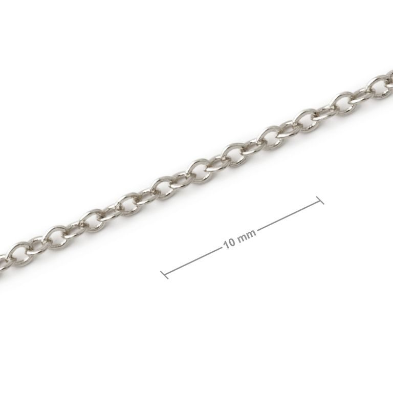 Unfinished jewellery chain in the colour of platinum No.115