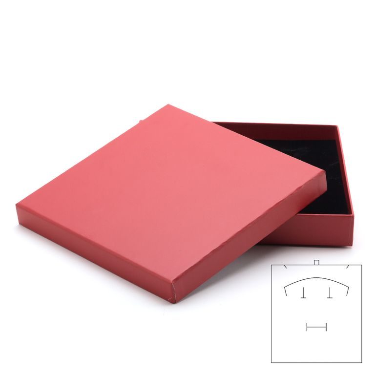 Dárková krabička na šperk červená 158x158x25mm