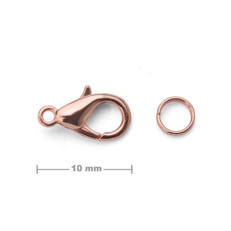 Jewellery lobster clasp 10mm in rose gold colour