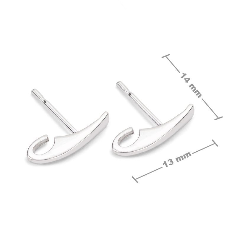 Sterling silver 925 ear post 14x13mm No.238