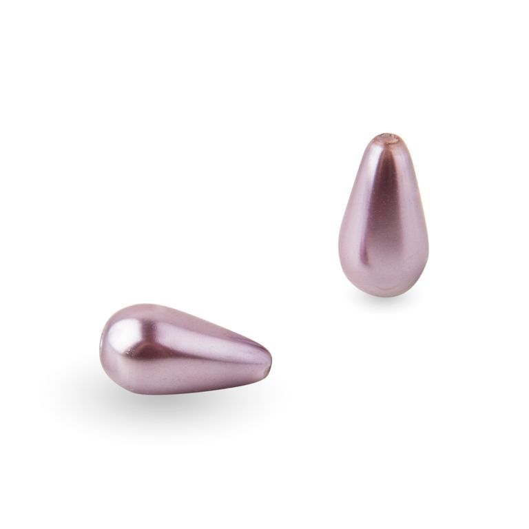 Czech glass shaped pearls 15x8mm purple No.42