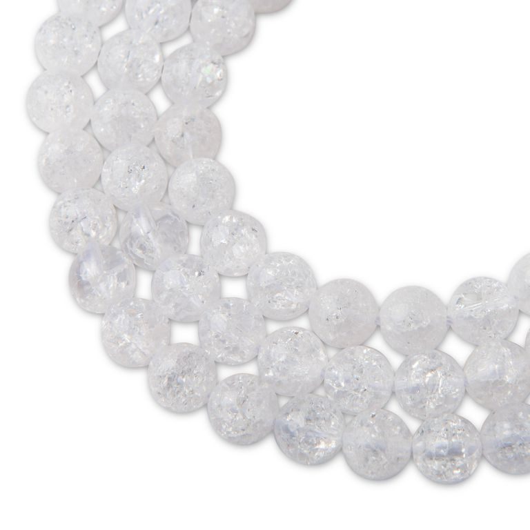 Clear Quartz Crackle beads 8mm