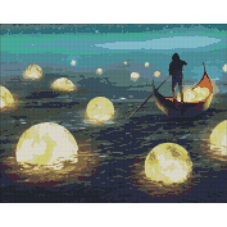 Diamond painting picture of a ferryman of moons 40x50cm