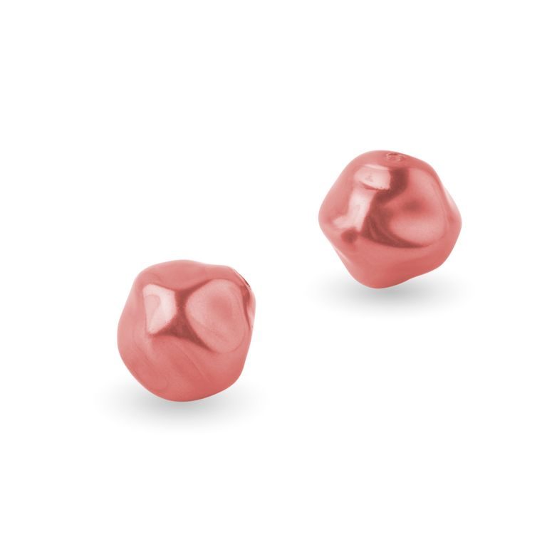 Czech glass shaped pearls 12mm pink No.13