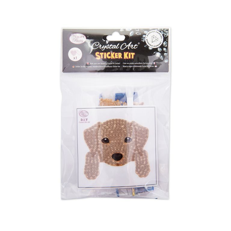 Diamond painting sticker dog