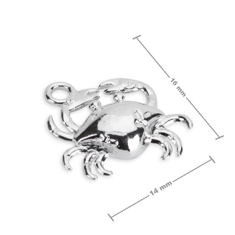 Sterling silver 925 pendant crab No.527