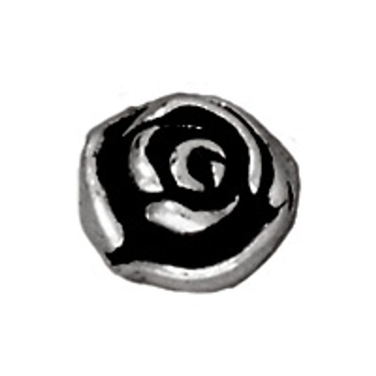 TierraCast mărgele Rose culoare argintiu învechit