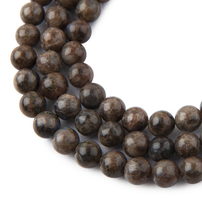 Coffee Labradorite beads 8mm