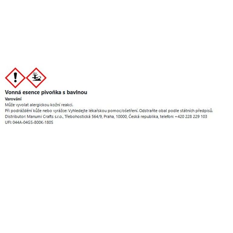 Manumi scented essence peony with cotton 100ml