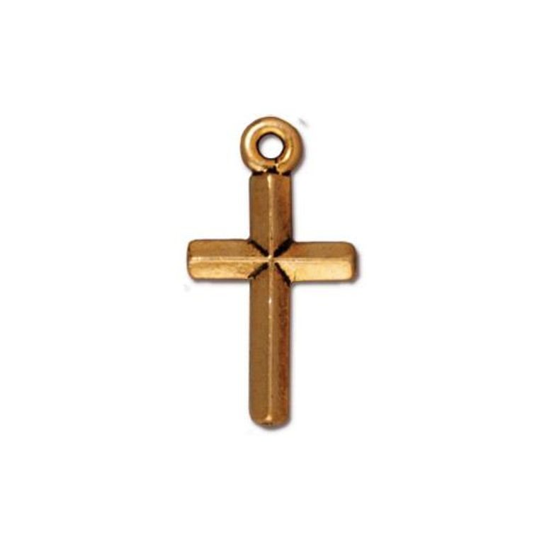 TierraCast pendant Classic Cross antique gold