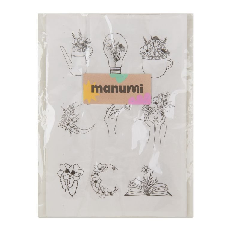 Manumi water-soluble embroidery base with boho motifs