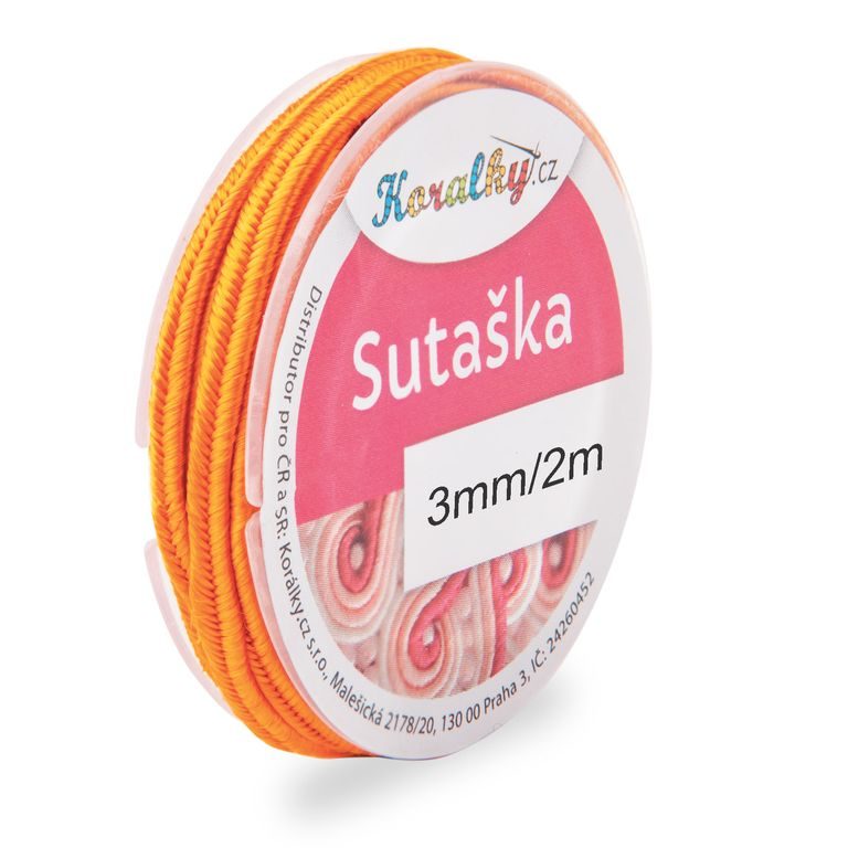 Sutaška 3mm/2m oranžová