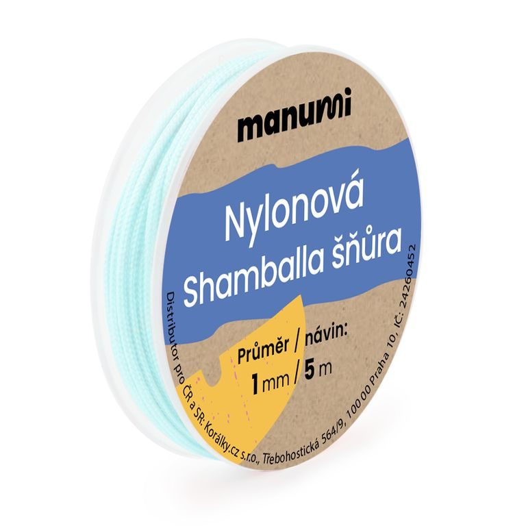 Nylonová šňůrka na Shamballa náramky 1 mm/5m světle zelená č. 26