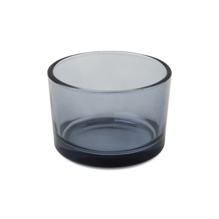 Glass container for candle 75 x 50 mm transparent black