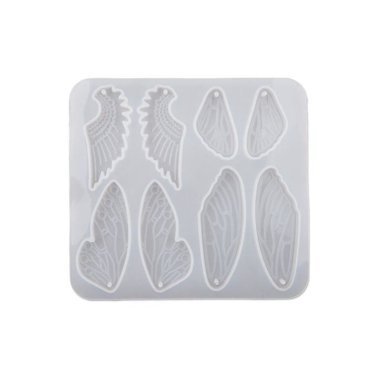 Silicone mould for casting resin mix of angel charms