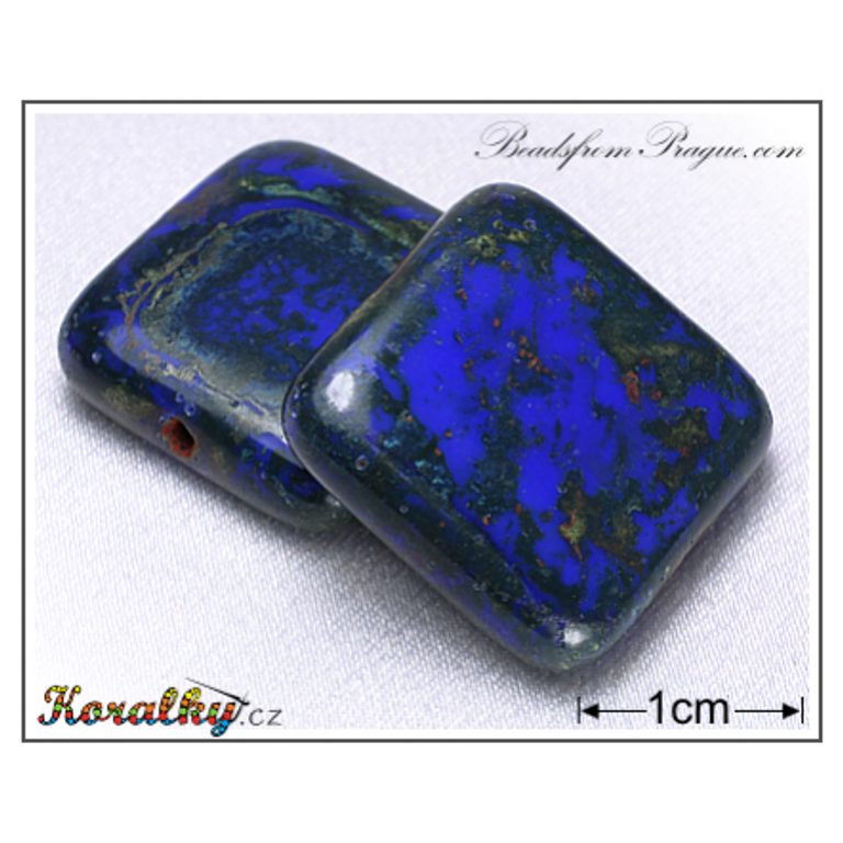 Czech glass Travertin pressed beads No.61