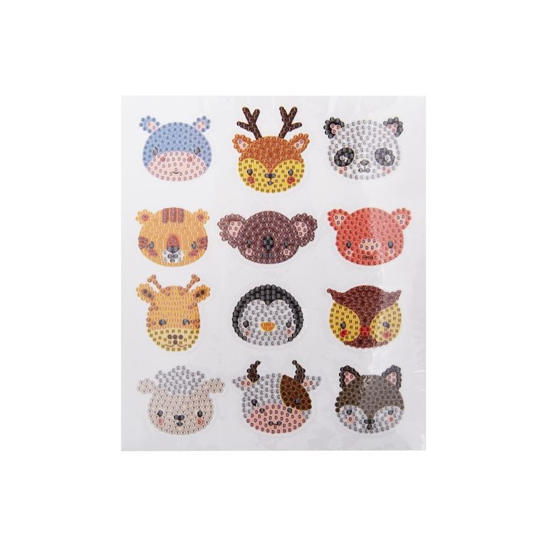 Diamond painting set of stickers with animals 43pcs