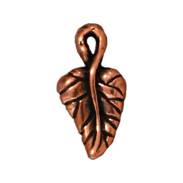 TierraCast pendant Ivy Leaf antique copper