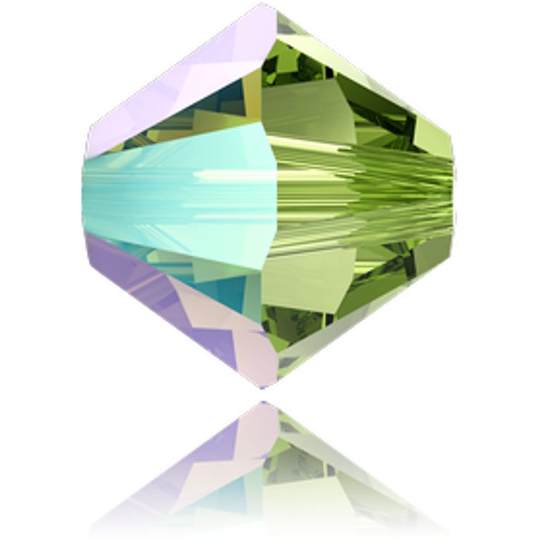 SWAROVSKI 5328 6 mm Peridot Shimmer