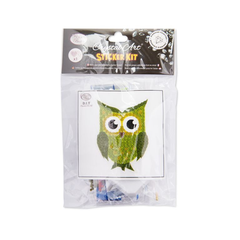 Diamond painting sticker owl