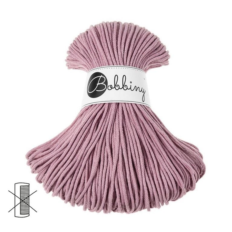 Bobbiny macramé šnúra Junior 3mm Dusty pink