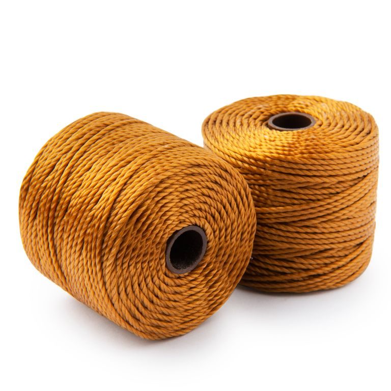 Nylon bead cord 0.9mm gold