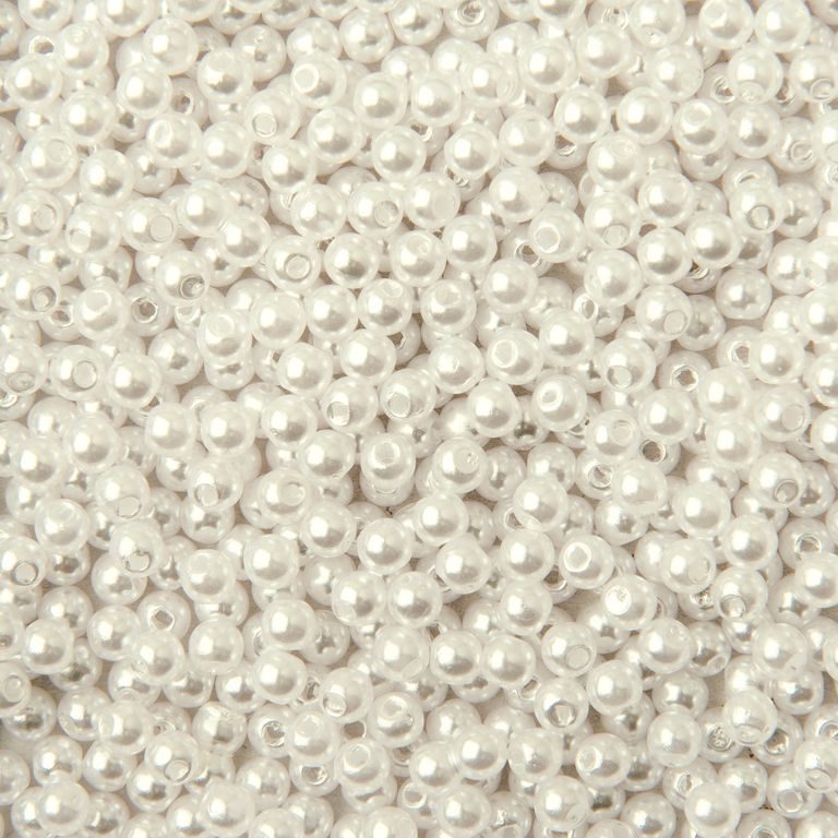 Plastové korálky imitace perel 4mm