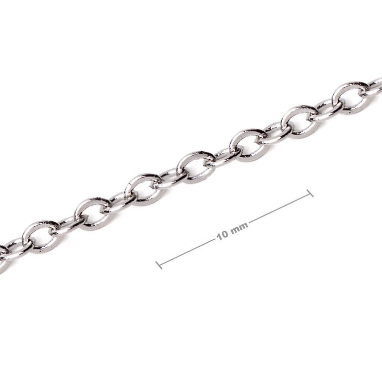 Rhodium-plated unfinished chain No.91