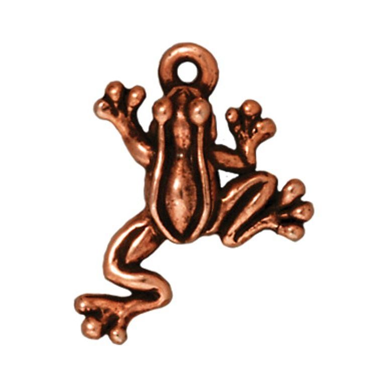 TierraCast pendant Leap Frog antique copper