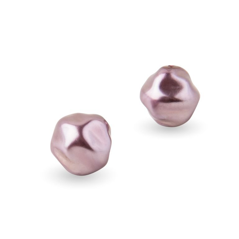 Czech glass shaped pearls 12mm purple No.41