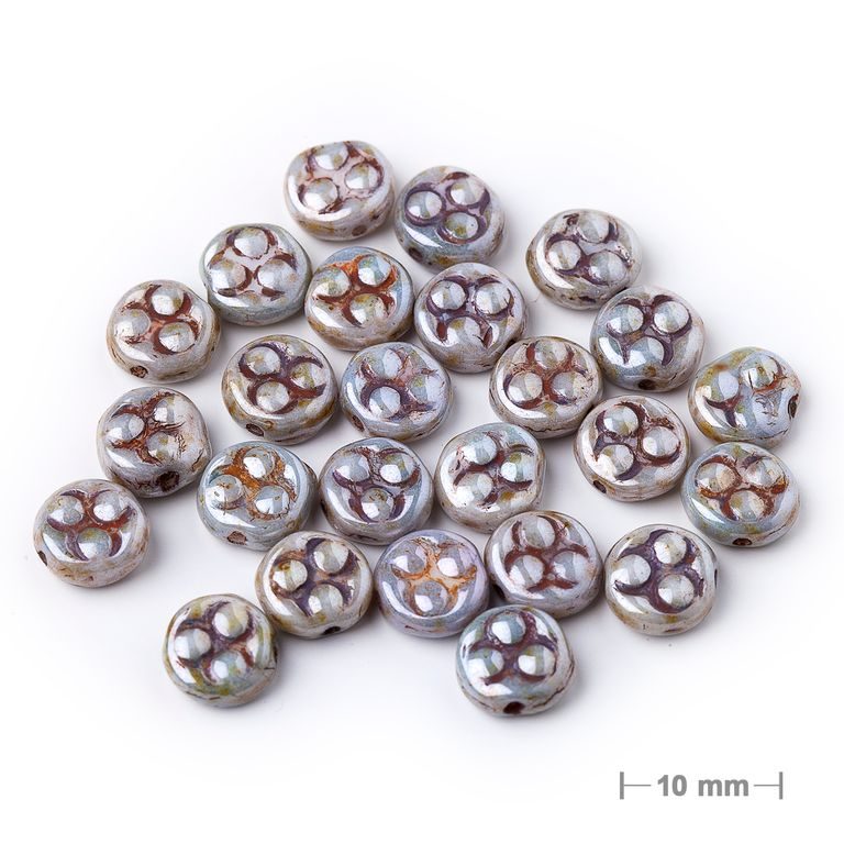 Glass pressed beads No.448