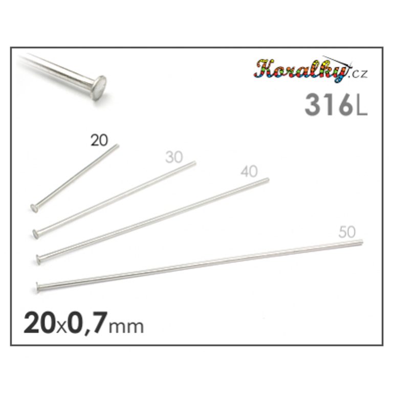 Jewellery headpins 316L - 20 mm