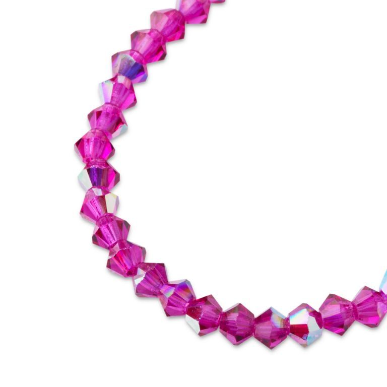 Preciosa MC bead Rondelle 4mm Fuchsia AB