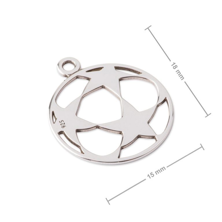 Silver pendant football No.1096