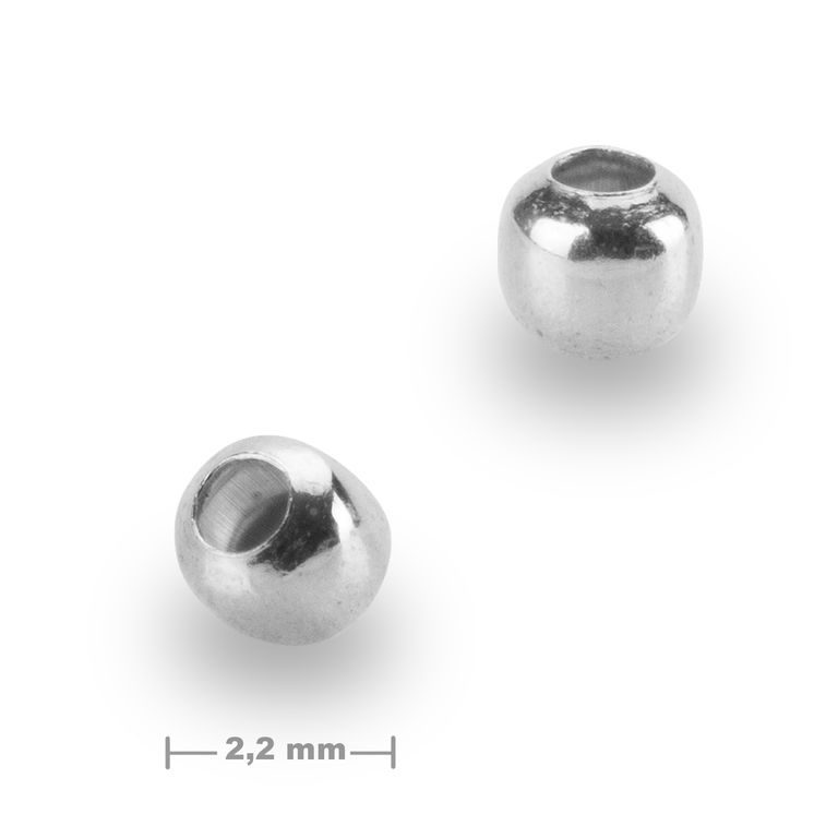 Sterling silver 925 bead 2.2mm No.379