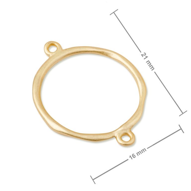 Amoracast connector medium organic circle 21x16mm gold-plated