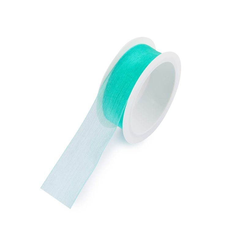 Organza gift ribbon turquoise 25mm/3m