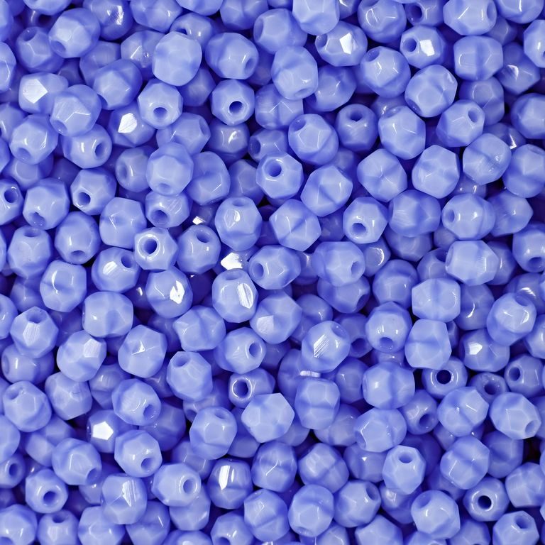 Broušené korálky 3mm Opaque Sapphire