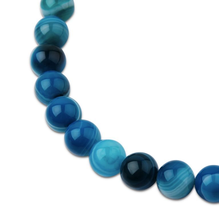 Blue striped agate 10 mm