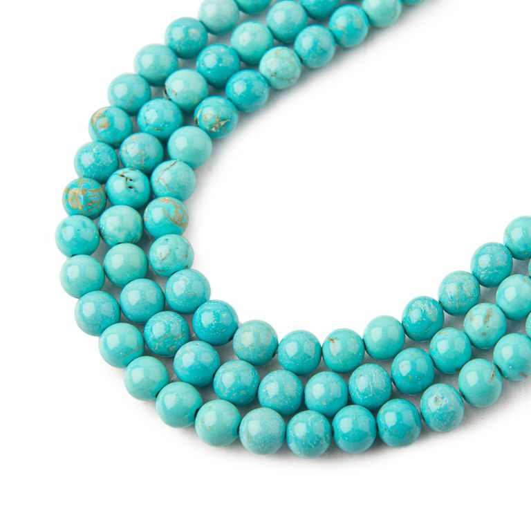 Blue Howlite Magnesite beads 4mm