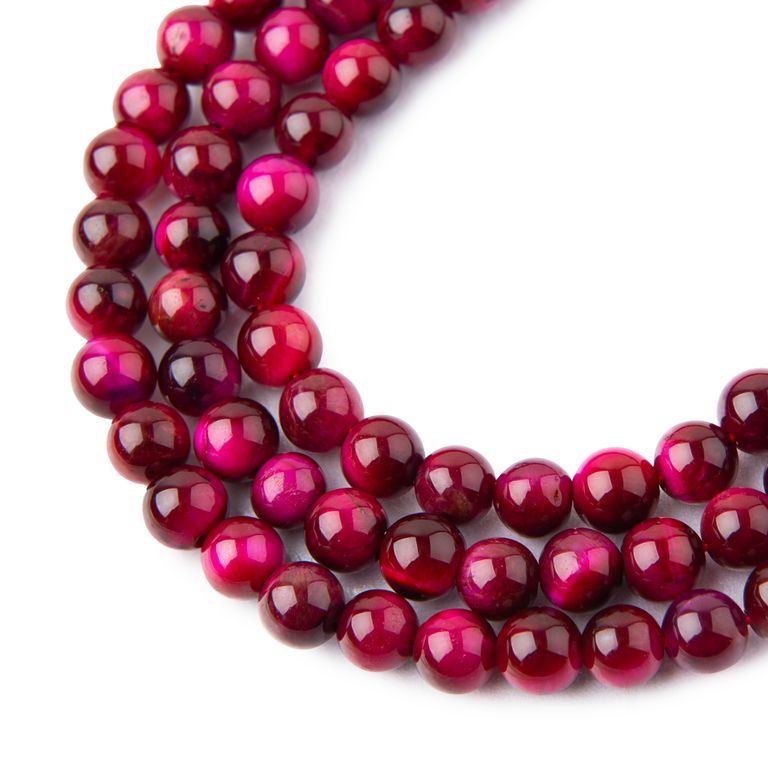 Pink Tiger Eye AA beads 6mm