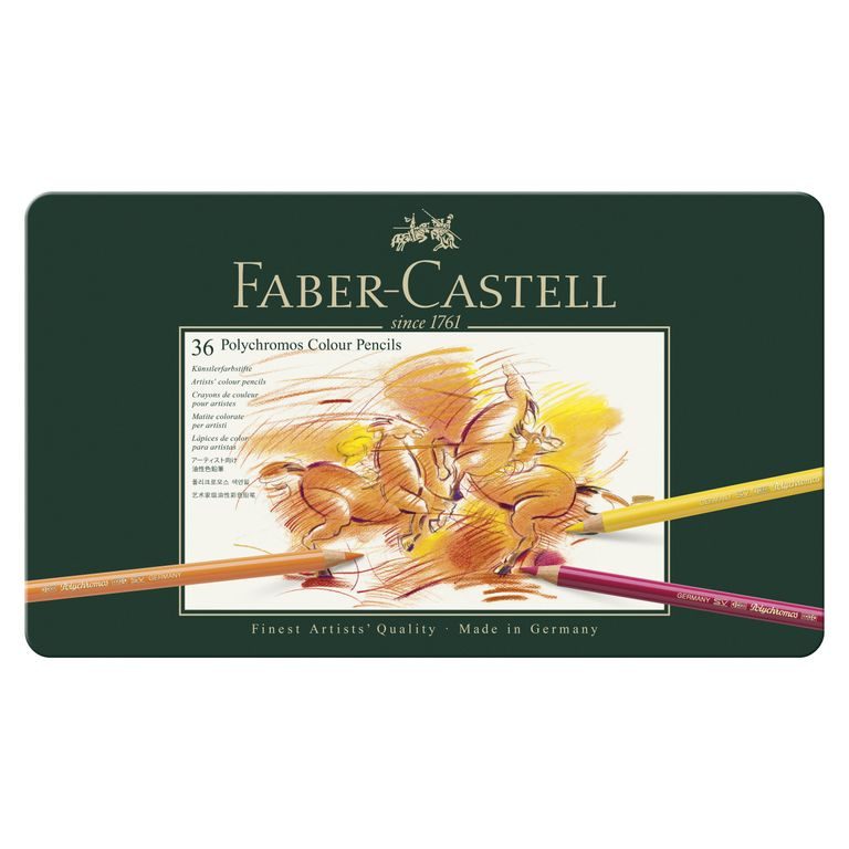 Faber-Castell sada pastelek Polychromos v plechové krabičce 36ks