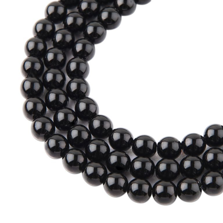 Glass pearls 6mm black