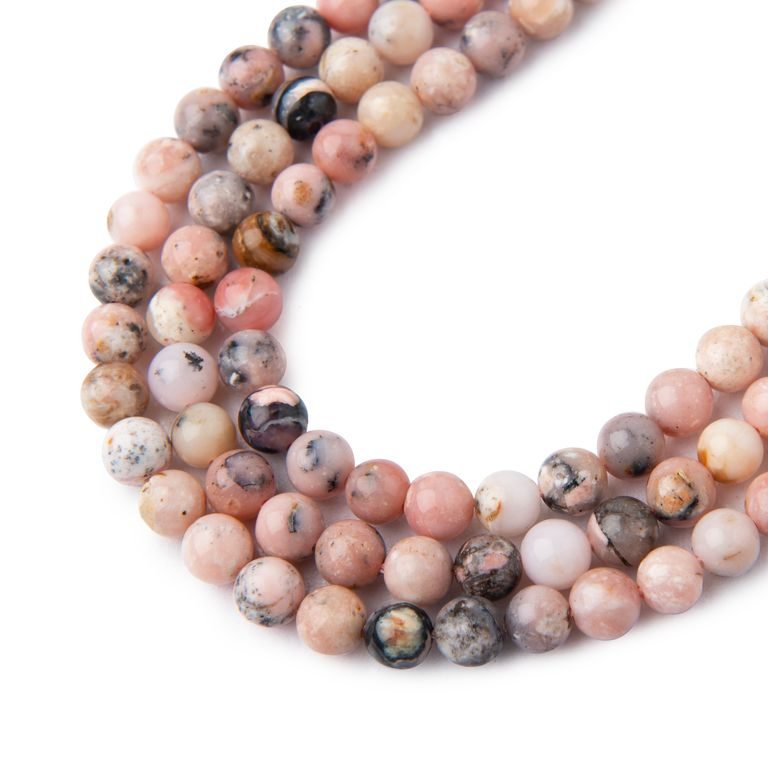 Pink Opal beads 4mm