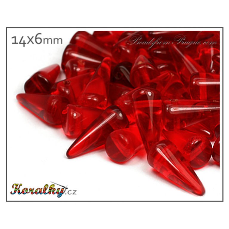 Czech glass spike beads 14x6mm (90080) No.11